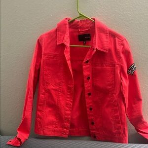 HUF Vibrant Red Jacket with Logo Patch